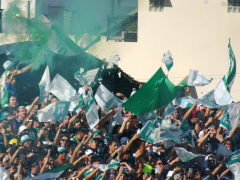 San-Miguel-Fans mit Vorfreude beim Aufstiegsfinale gegen Douglas Haig, November 2023