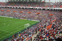 Das Estadio Metropolitano de Lara bei Barquisimeto am 3. Spieltag der Gruppe C während der Copa America 2007
