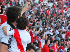 Im Estadio Monumental beim Clásico River Plate gegen San Lorenzo , 02.03.2014