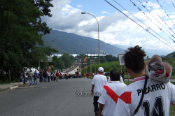 Anmarsch der Peru-Fans vor dem Spiel gegen Bolivien in Merida, Venezuela bei der Copa America 2007