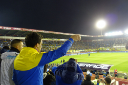 Boca-Fans beim Copa-Argentina-Spiel gegen Alvarado im Estadio Lanus, August 2018